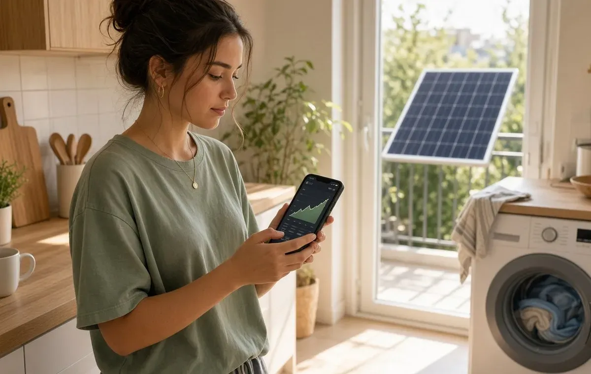 Praćenje uštede koju donose balkonski solarni paneli preko aplikacije