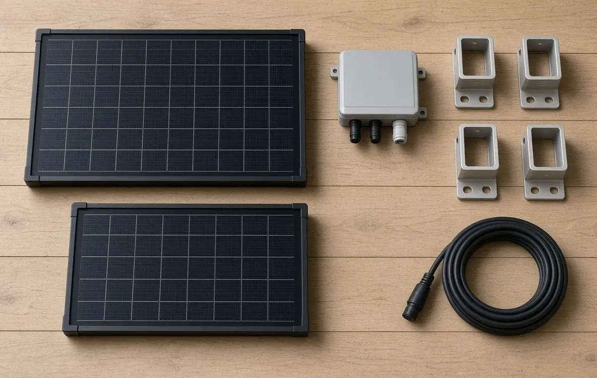 Set za balkonske solarne panele sa mikroinverterom, nosačima i kablom