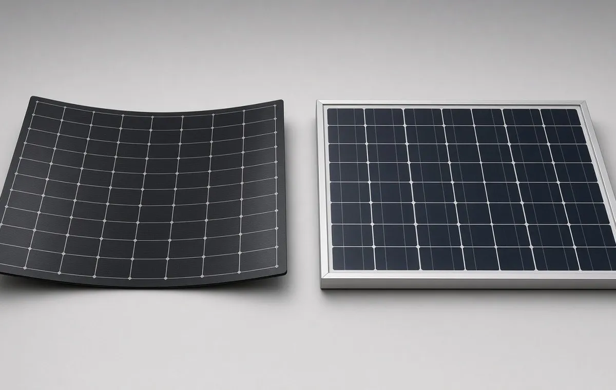 Fleksibilni solarni panel i klasični solarni panel – poređenje debljine i rama